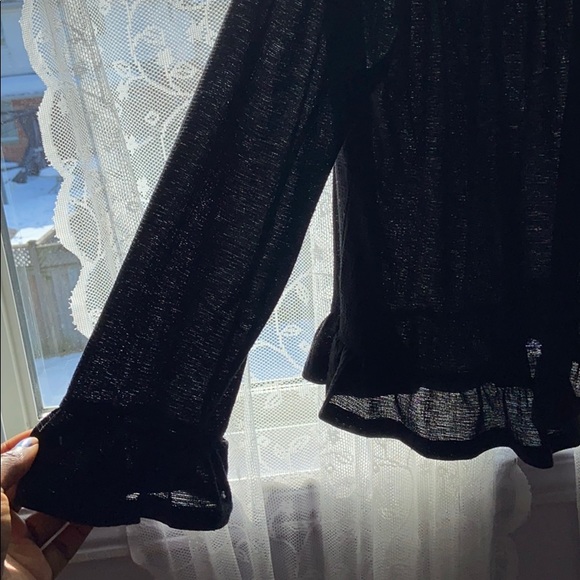 Black Sheer off the shoulder, flared top - Picture 2 of 3